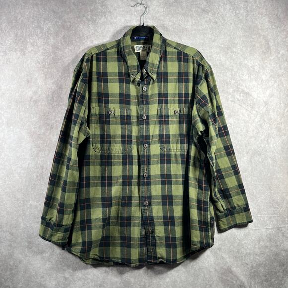 Duluth‎ Trading Co. Magnet Free Swingin' Flannel Relaxed Fit Shirt Mens Large - Picture 1 of 8